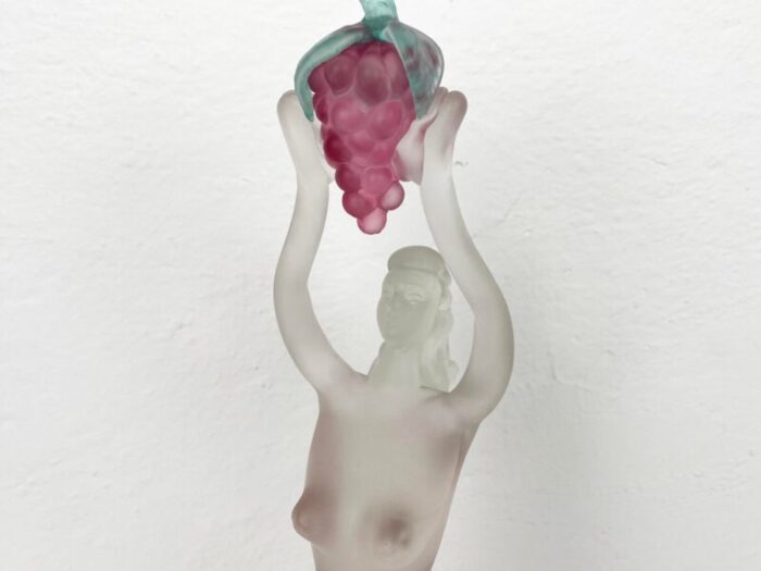 art deco female nude with grapes in satin murano glass by archimede seguso for seguso vetri darte italy 1950s 5849