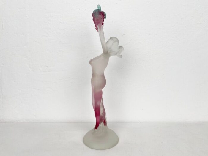 art deco female nude with grapes in satin murano glass by archimede seguso for seguso vetri darte italy 1950s 9425