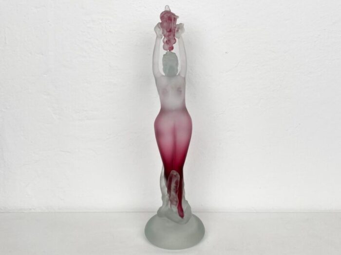 art deco female nude with grapes in satin murano glass by archimede seguso for seguso vetri darte italy 1950s 9981