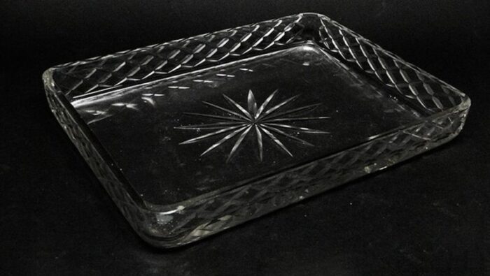 art deco german crystal tray 1930s 1