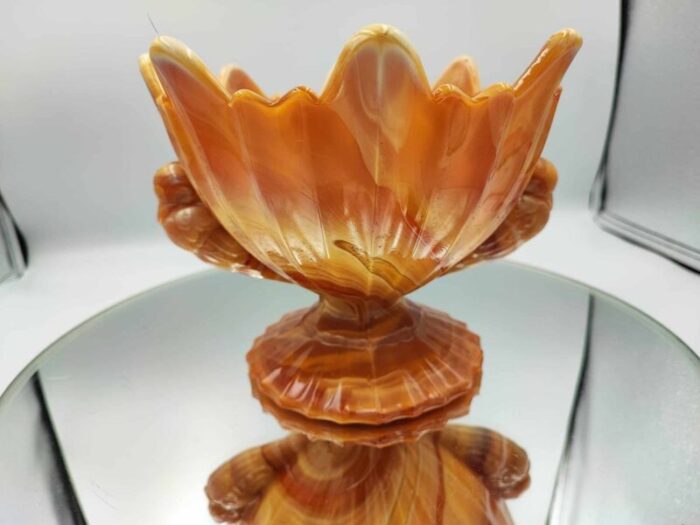 art deco glass cake stand from united glassware sts abel 1930s 1