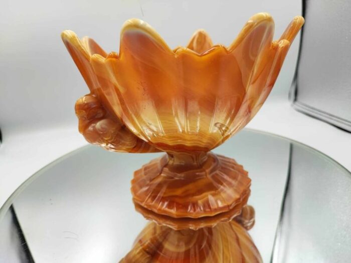 art deco glass cake stand from united glassware sts abel 1930s 2