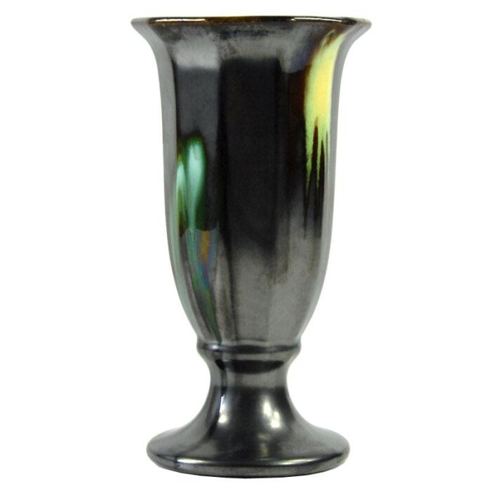 art deco glazed ceramic vase from thulin 1930s 0926