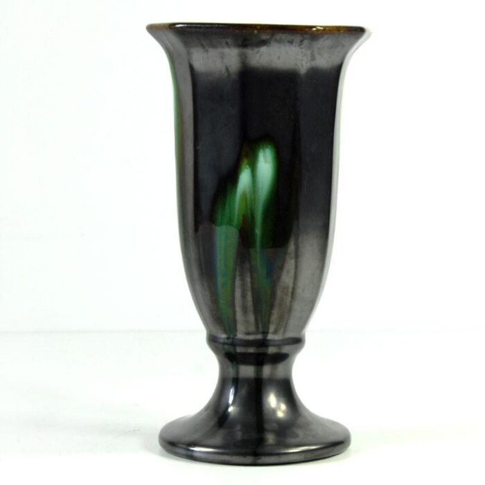 art deco glazed ceramic vase from thulin 1930s 4455