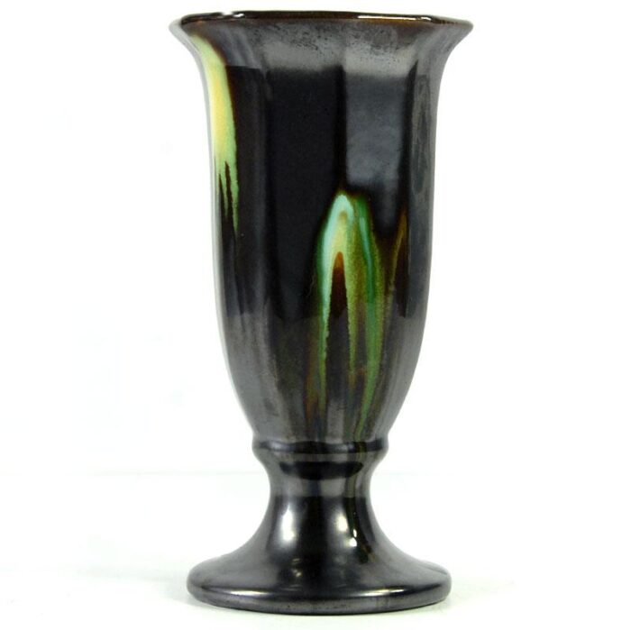 art deco glazed ceramic vase from thulin 1930s 8463