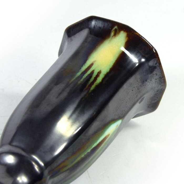 art deco glazed ceramic vase from thulin 1930s 9201