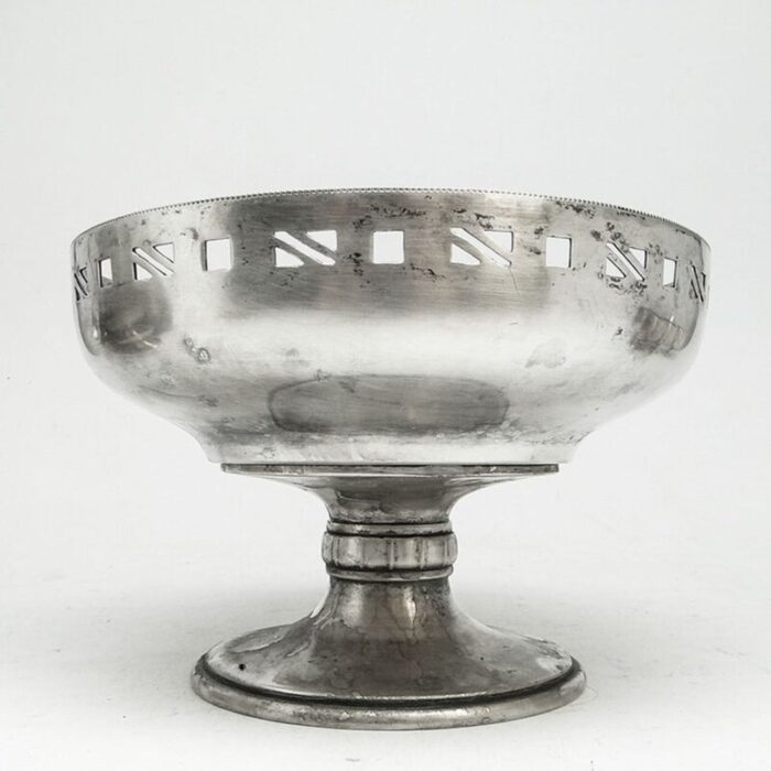 art deco hungarian bowl on stand by szandrik 1930s 1