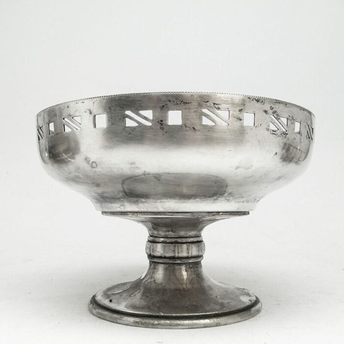 art deco hungarian bowl on stand by szandrik 1930s 2