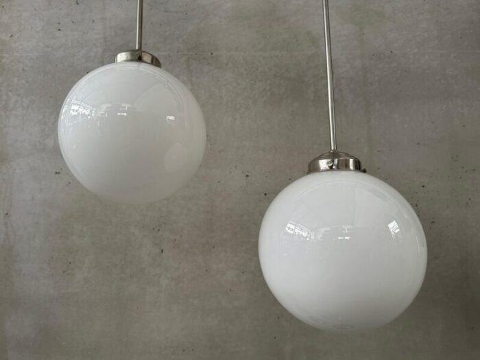 art deco opaline hanging lamps set of 2 0153