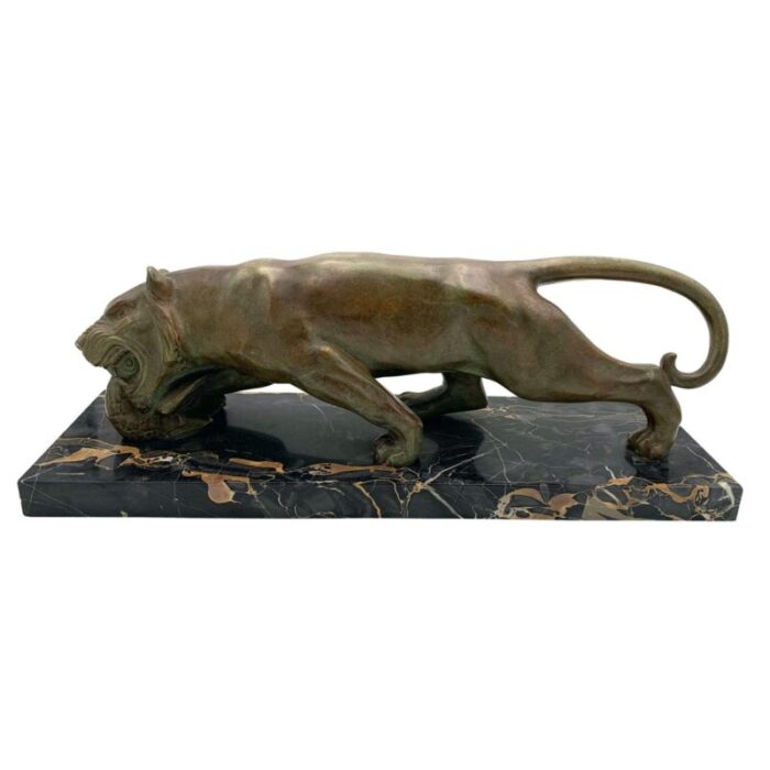 art deco panther in bronze france 1930s 1