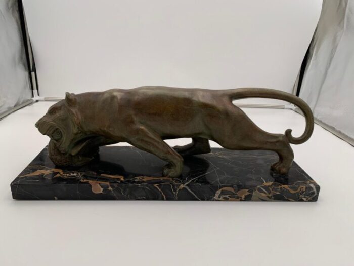 art deco panther in bronze france 1930s 3