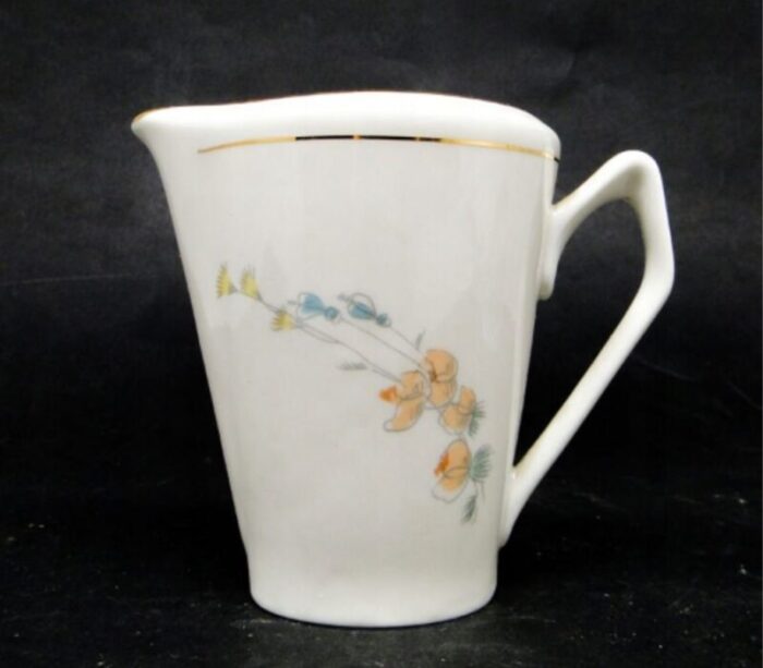 art deco polish milk jug by chodziez pottery 1960s 1