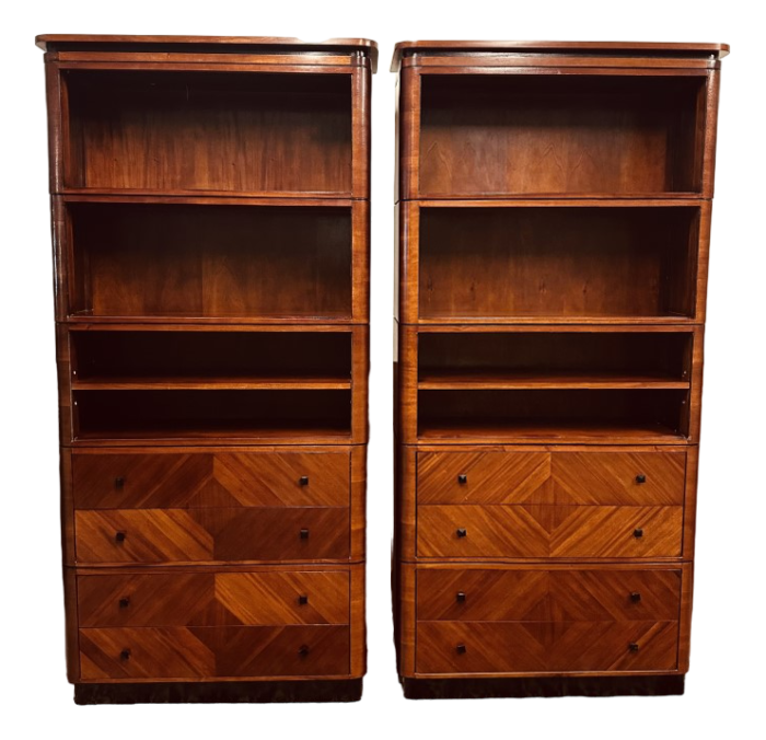 art deco stackable bookcase in the style of globe wernicke 0643