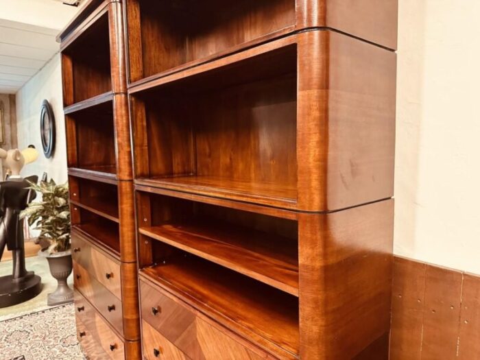 art deco stackable bookcase in the style of globe wernicke 2182