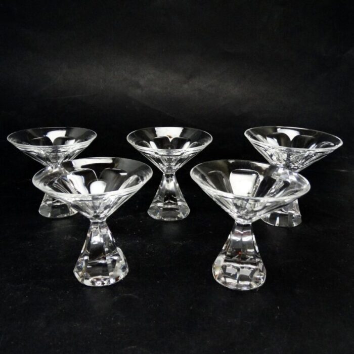 art deco vodka shot glasses former czechslovakia 1930s set of 5 5