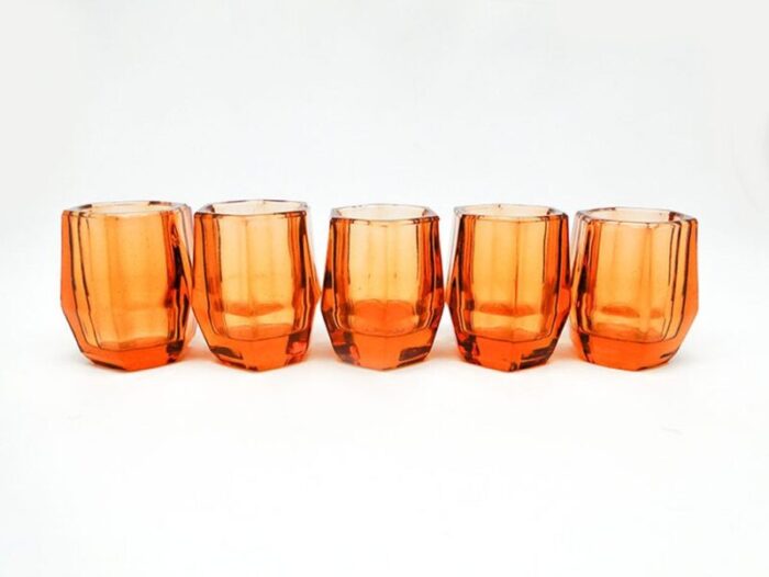 art deco vodka shots 1930s set of 5 1 1