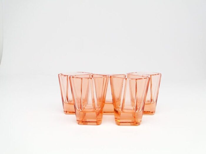 art deco vodka shots 1930s set of 5 1