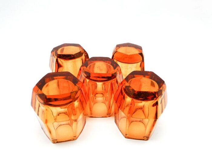 art deco vodka shots 1930s set of 5 2 1