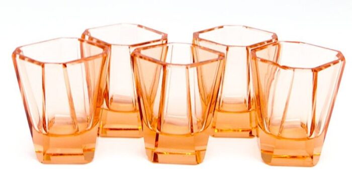 art deco vodka shots 1930s set of 5 6