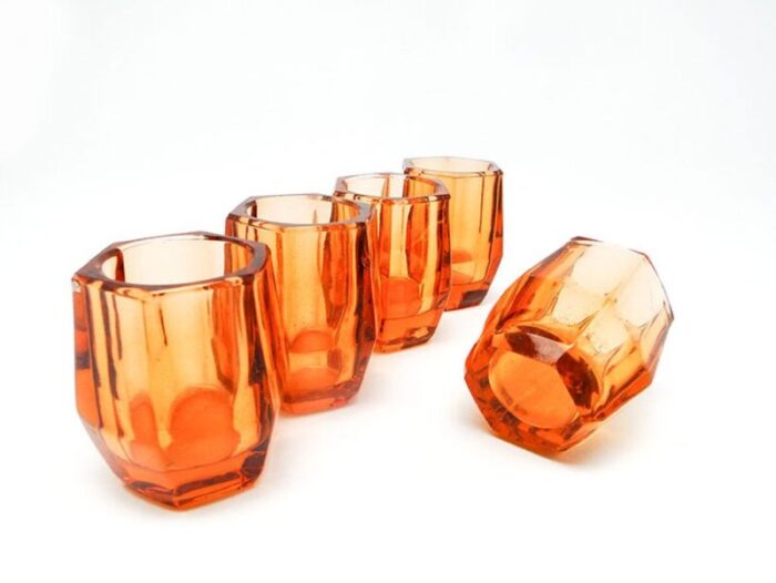 art deco vodka shots 1930s set of 5 7 1