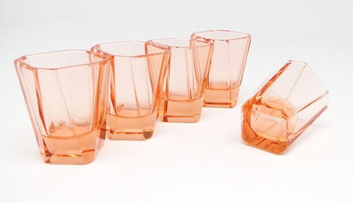 art deco vodka shots 1930s set of 5 7