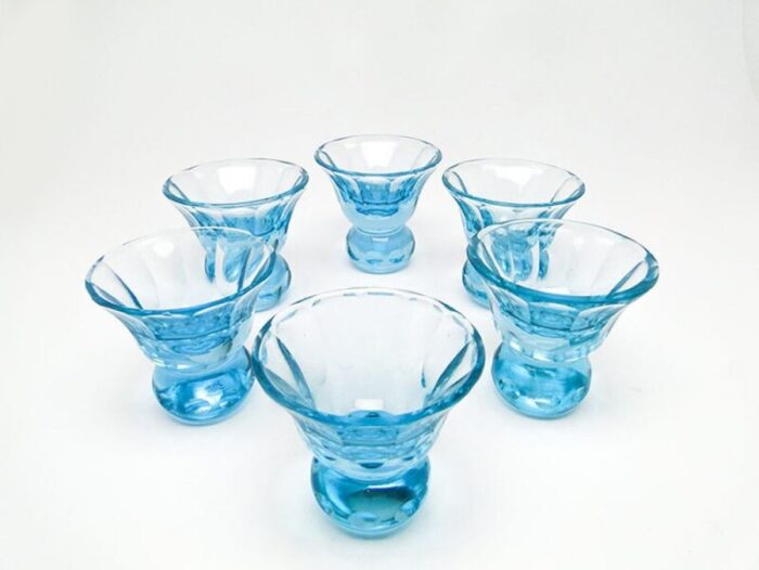 art deco vodka shots 1930s set of 6 1