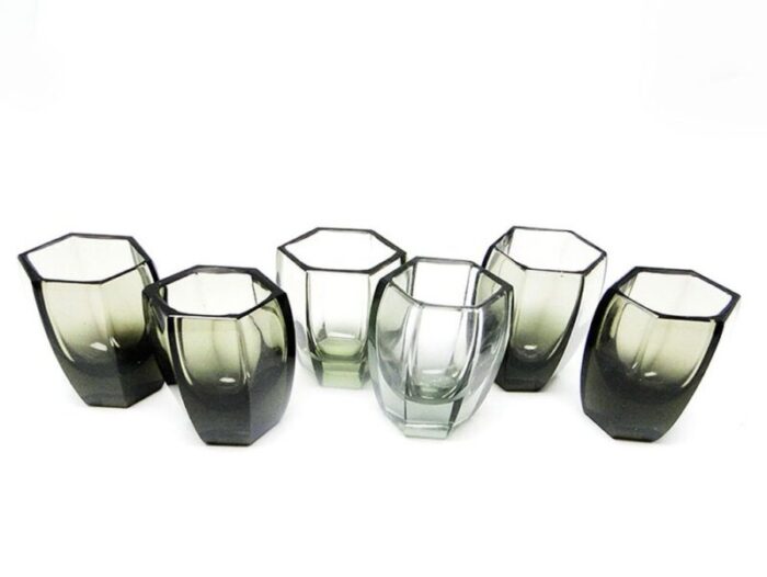 art deco vodka shots 1950s set of 6 1 1