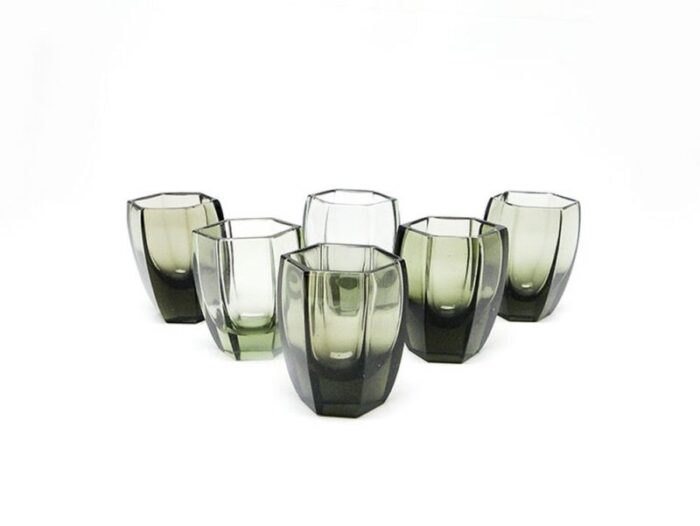 art deco vodka shots 1950s set of 6 12