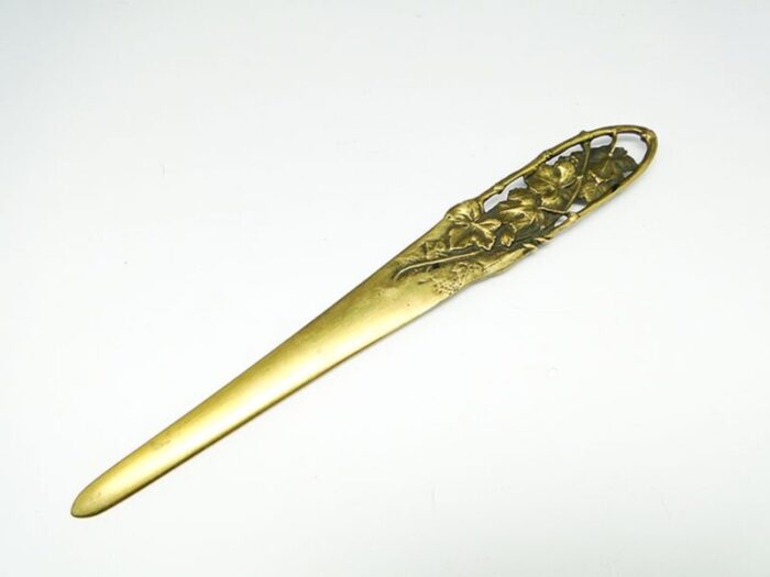 art nouveau french figurative letters knife 1890s 1 1