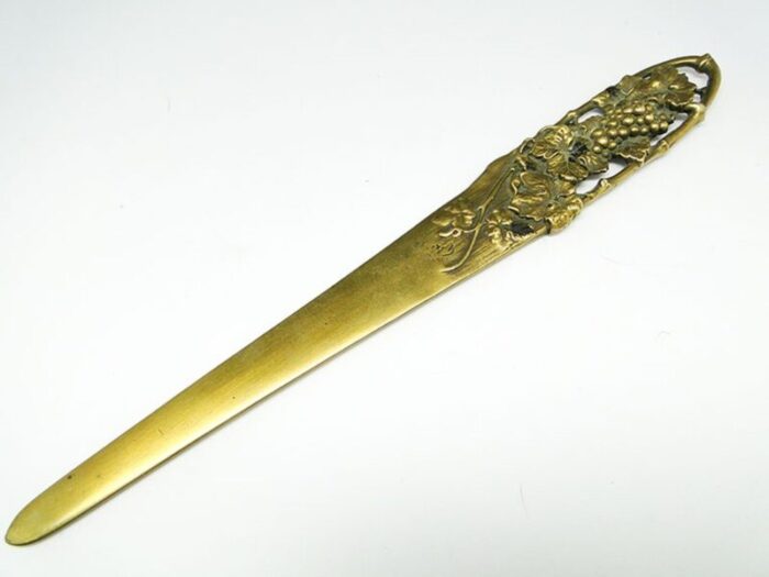 art nouveau french figurative letters knife 1890s 6