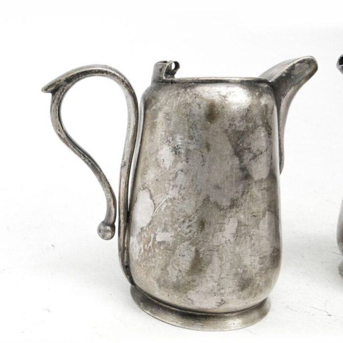 art nouveau milk jugs from jarra poland 1900s set of 2 4