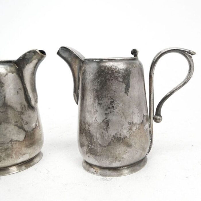 art nouveau milk jugs from jarra poland 1900s set of 2 7