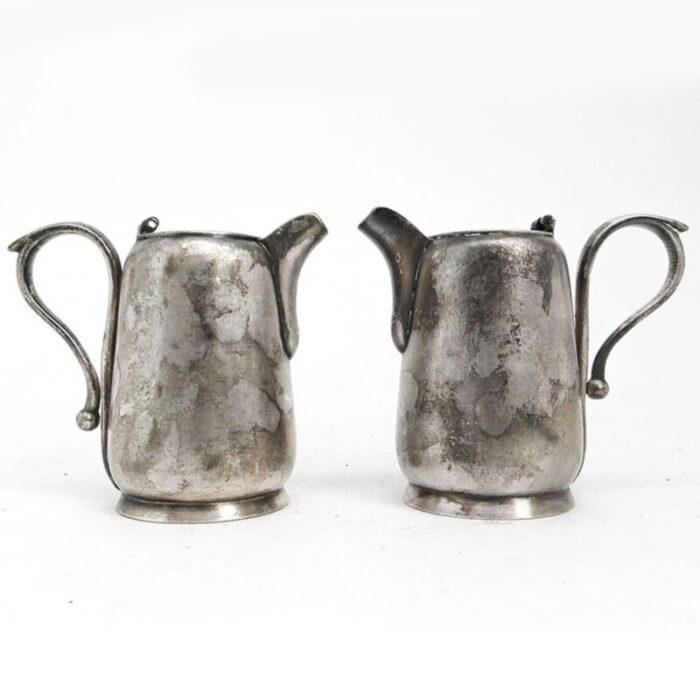 art nouveau milk jugs from jarra poland 1900s set of 2 8