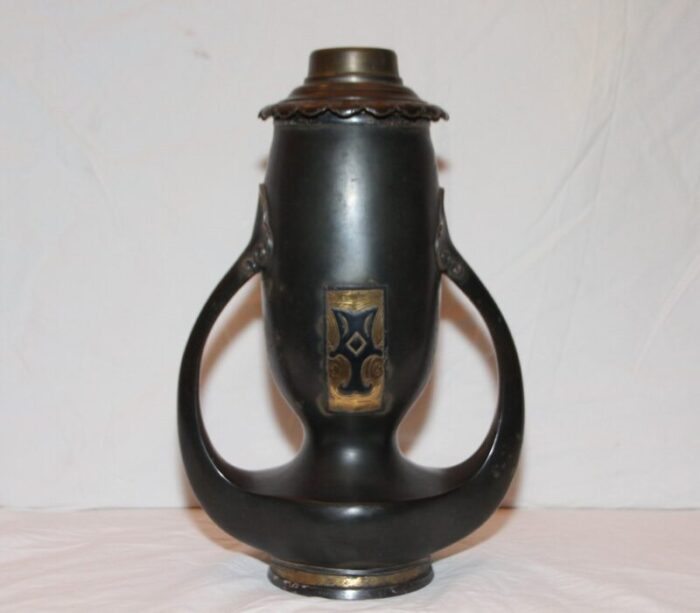 art nouveau neoclassical bronze vase from christofle 1890s 5