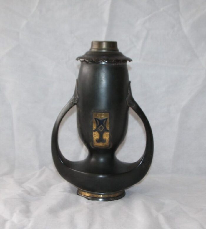 art nouveau neoclassical bronze vase from christofle 1890s 6