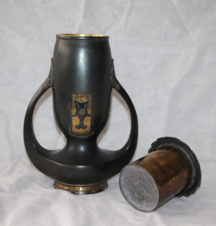 art nouveau neoclassical bronze vase from christofle 1890s 9