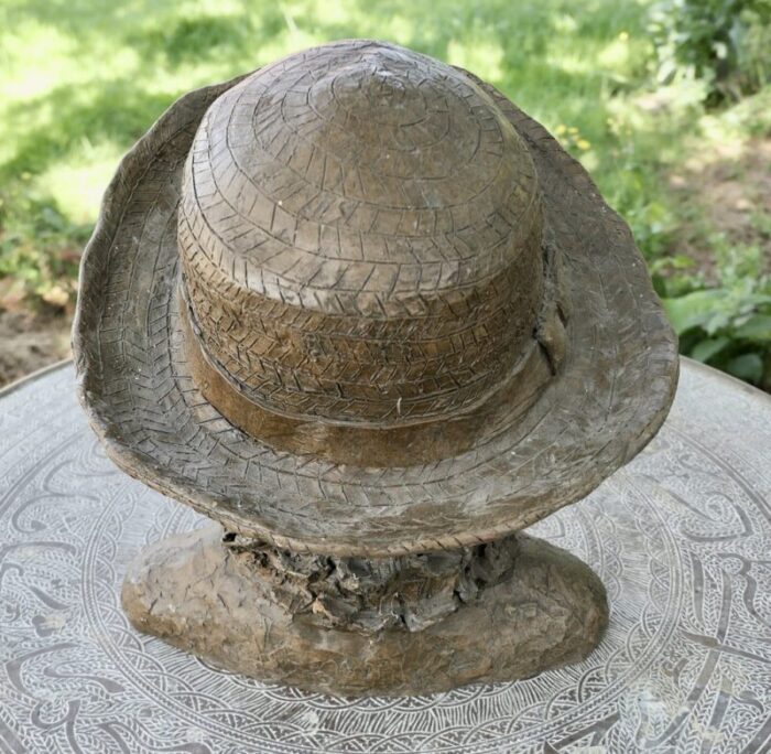 artist s model bust of a young girl in a panama hat 1960s 3