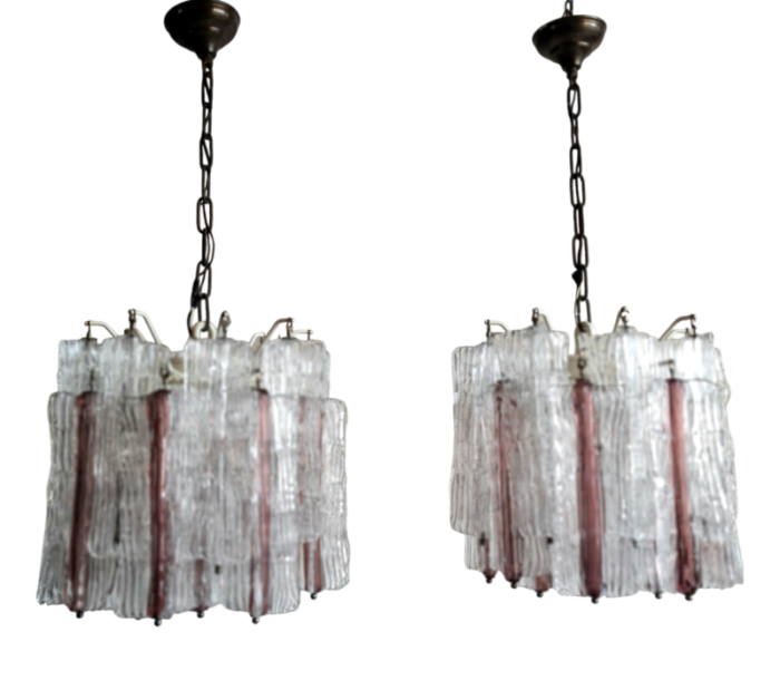 bark hanging lights by toni zuccheri for venini 1970s set of 2 5876