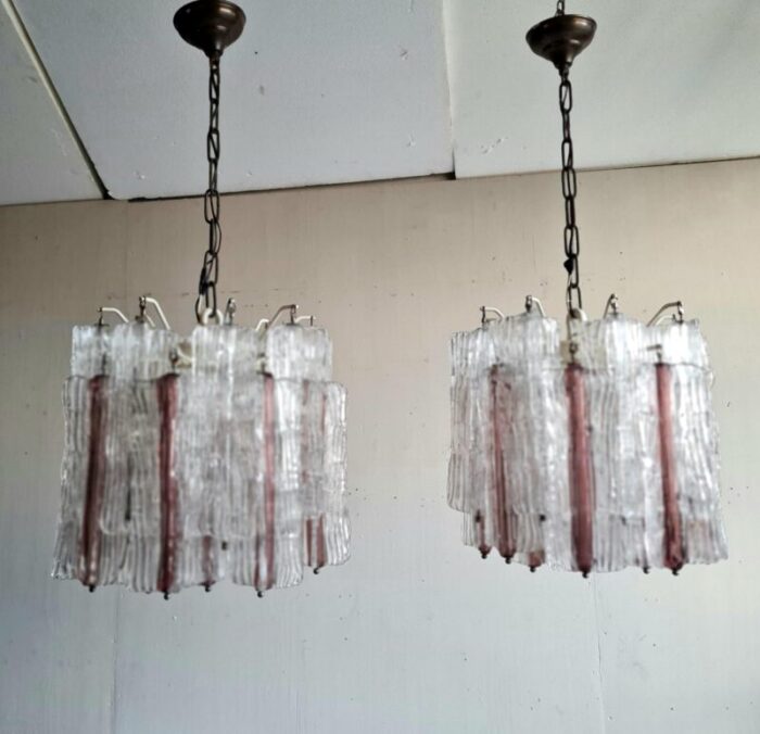 bark hanging lights by toni zuccheri for venini 1970s set of 2 7544