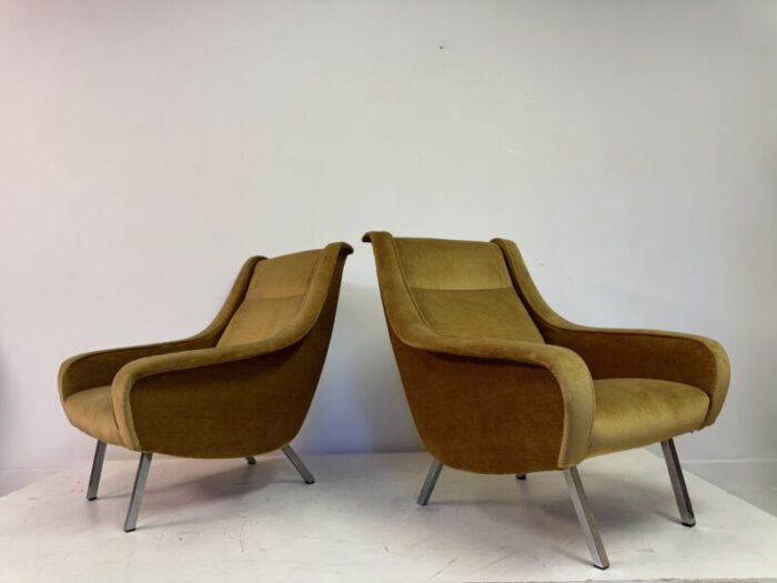 belgian armchairs 1960s set of 2 5052