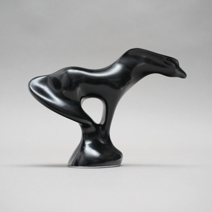 black porcelain horse by jaroslav jezek for royal dux 1