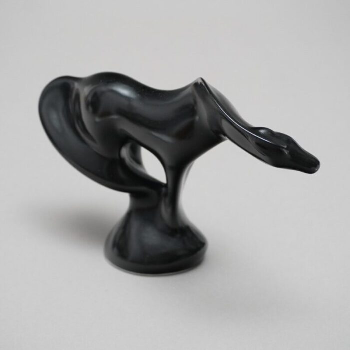 black porcelain horse by jaroslav jezek for royal dux 5