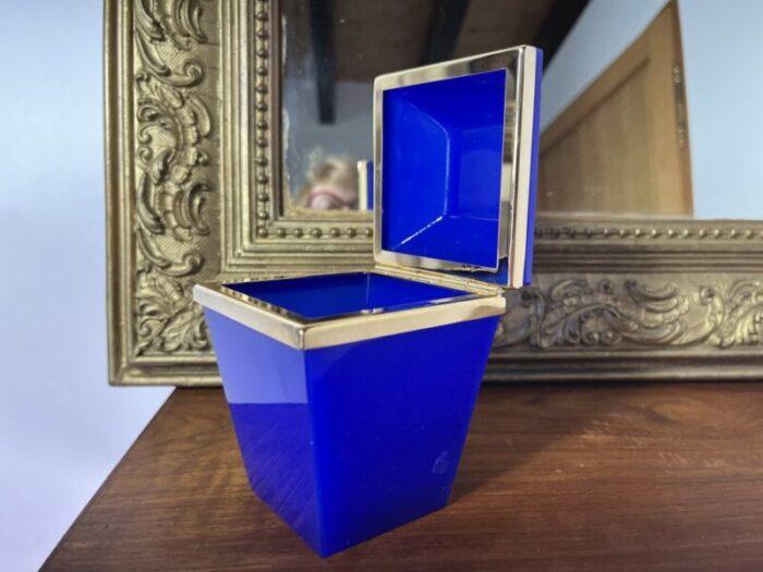 blue opaline opalin box 1900s 9