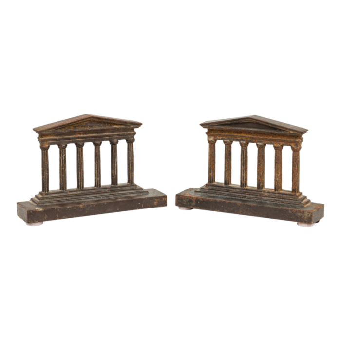 bradley and hubbard grand tour bronze reduction bookends a pair 2742