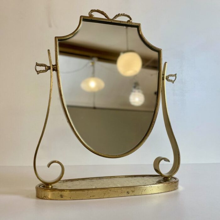 brass mirror attributed to gio ponti 1940s 7