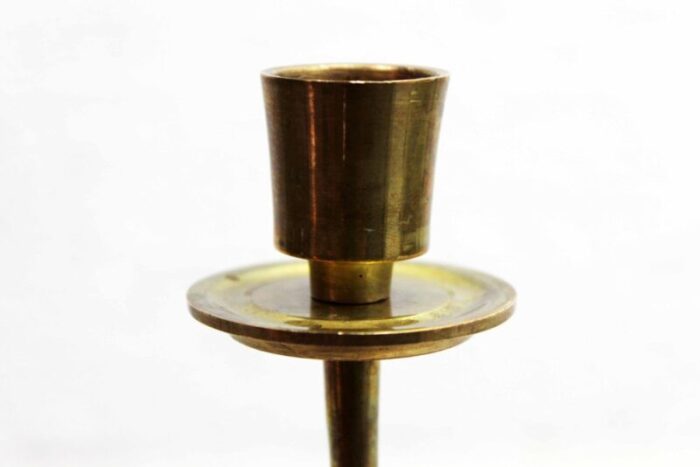 brass music note candleholder 1970s 7