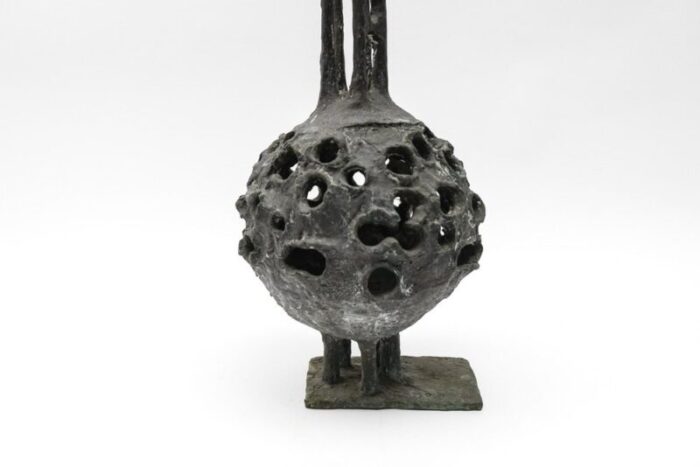 bronze ball fountain from nuremberg aok by guenther rossow 1970s 4