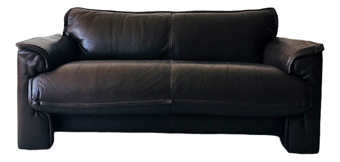 brown buffalo leather sofa from leolux 1970s 2465