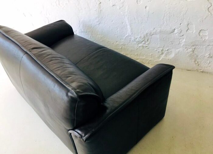 brown buffalo leather sofa from leolux 1970s 5138