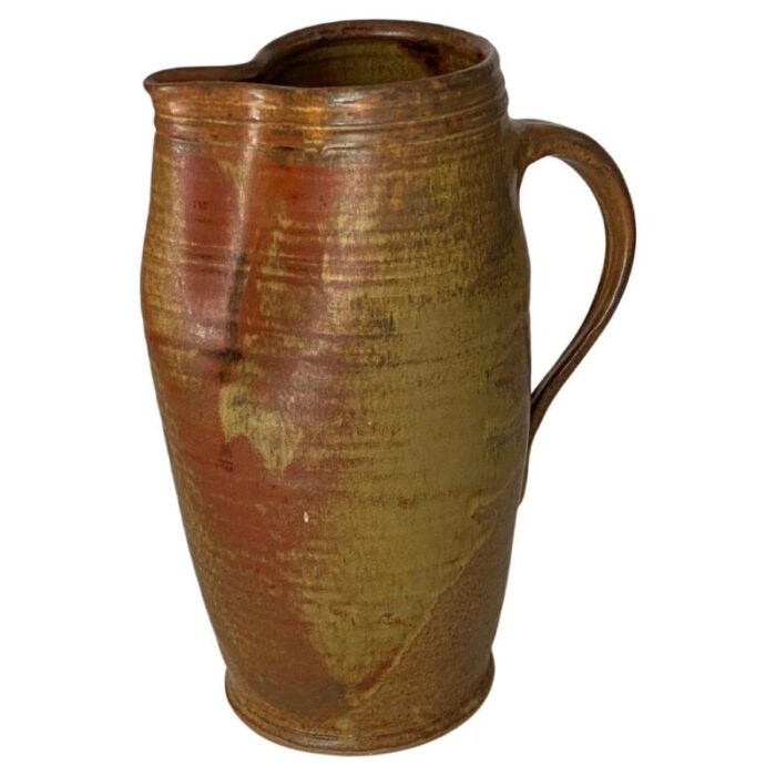 brown stoneware jug france 1960s 1